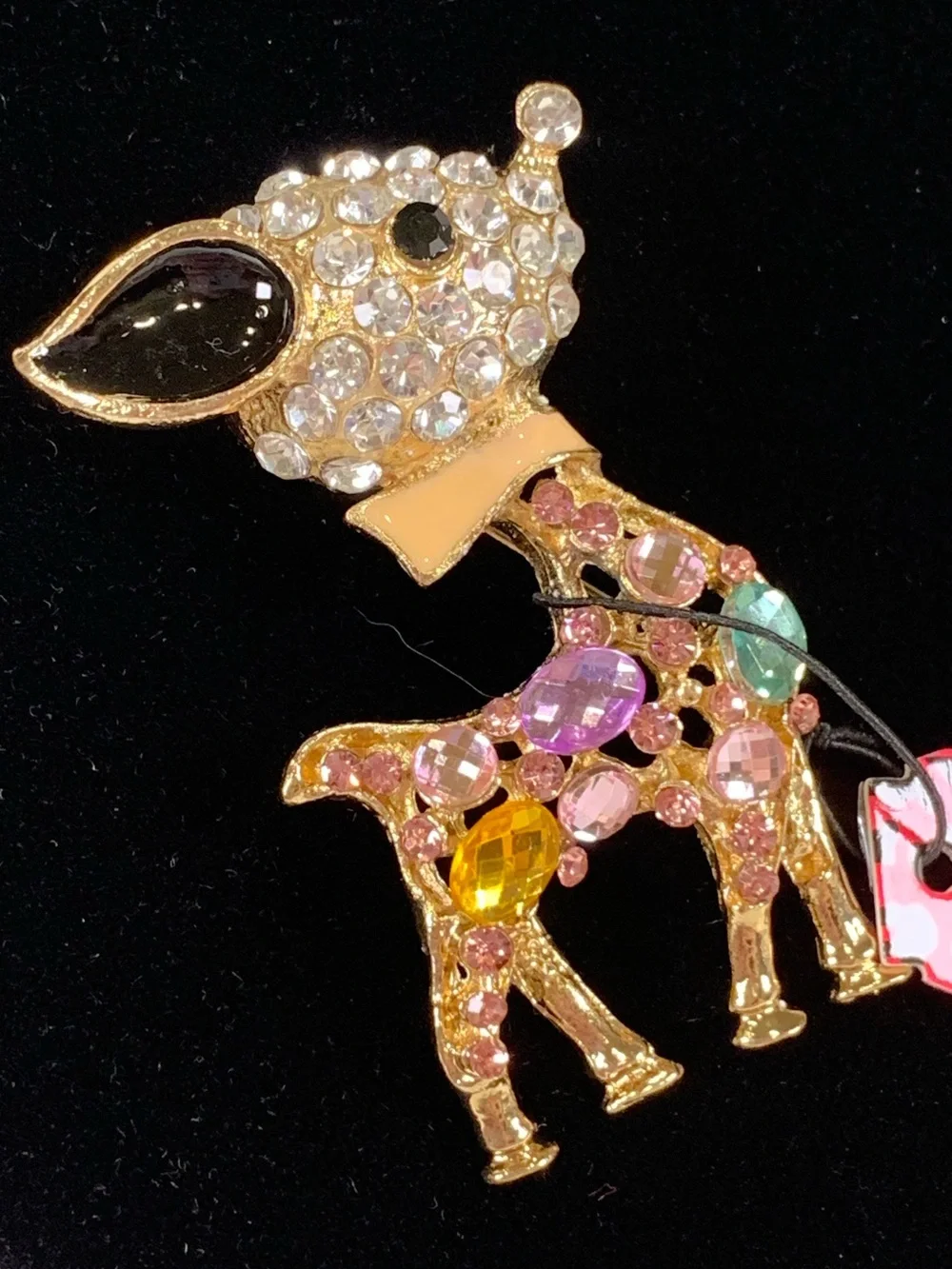 Betsey Johnson New with Tags Rhinestone Fawn Brooch